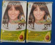 Image of 2  X Garnier Nutrisse Permanent Hair Dye Natural-Looking 5 Mocha Brown