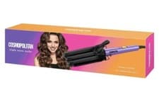 Image of NEW COSMOPOLITAN PURPLE CERAMIC COATING TRIPLE WAVE CURLER DESIGNED BEST GIFTS