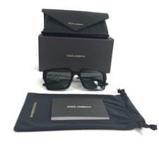 Image of Dolce & Gabbana Sunglasses DG4446-B 501/87 Black Butterfly with Dark Grey Lenses