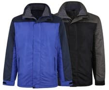 Image of Mens Waterproof Padded Smart Jacket Coat Collared Hood M-2XL