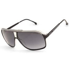 Image of Carrera Grand Prix 3 Black White on Clear/Grey Gradient Unisex Sunglasses 80S 9O