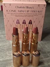 Image of Charlotte Tilbury's ICONIC MINI LIP TRIO KIT mini Lipstick 3 different shades