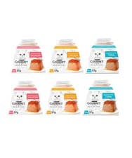 Image of 6 x Purina Gourmet Revelations Wet Cat Food in Gravy Mousse Salmon Chicken Tuna