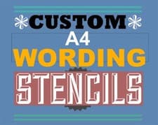 Image of custom word stencil A4 - personalised