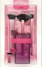 Image of Real Techniques sculpting brush set - 3 piece with brush holder, brand new