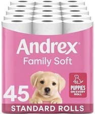 Image of Andrex Family Soft Toilet Tissue 45 Rolls (Previously Andrex Gentle Clean) FreeD