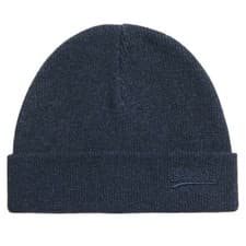 Image of Superdry Mens Essential Logo Beanie Hat Richest Navy Marl