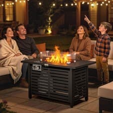 Image of Propane Gas Fire Pit Table 31.5" 50,000 BTU Outdoor Firepit
