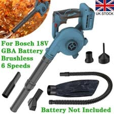 Image of Cordless Leaf Blower for Bosch 18V GBA Battery, 2-in-1 Leaf Blowers & Vacuum New