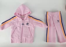 Image of Adidas Originals Full Zip Hooded Open Leg Tracksuit Infant Set 6 Months
