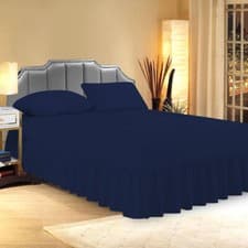 Image of Extra Deep Valance Fitted Sheet Poly-Cotton Bed Sheet Single Double & Super King