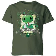 Image of Harry Potter Kids Slytherin Crest Kids' T-Shirt - Forest Green