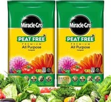 Image of Miracle Grow Peat Free All Purpose Compost 2 x 10L