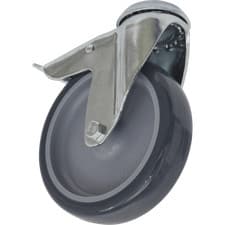 Image of Sealey Bolt Hole Swivel Total Lock Castor Grey 100mm