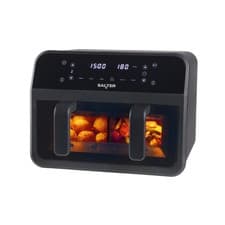 Image of Salter Dual Air Fryer Non-Stick Digital LED Touch Display 6 Functions 7L 2300W