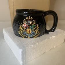 Image of NEW Harry Potter Cauldron Coffee Mug All Houses Crest Slytherin Hufflepuff