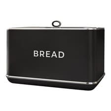 Image of Tower Renaissance Bread Bin, 16L Capacity, Simple Pull Lid, Black T826175BLK
