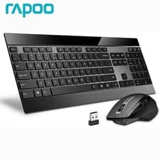 Image of Premium Wireless Keyboard and Mouse Combo Ultra Slim Bluetooth RAPOO 9900M (VAT)