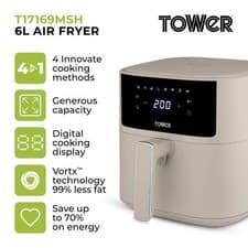 Image of Tower Air Fryer T17169MSH Vortx 6L Digital Latte