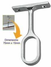 Image of Wardrobe Rail Chrome Hanging Oval Rail All Sizes + Free End Supports & Screw