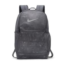 Image of Nike Brasilia Mesh Backpack Flint Grey Gym School Training Travel BA6050 026