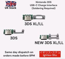 Image of Nintendo 3DS/3DS XL-LL/NEW 3DS USB-C Charging Interface Port Conversion Kit
