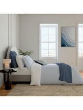Image of Bedeck of Belfast Demi King Cotton Duvet Cover Set H220 x W230 - White/Multi A