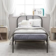 Image of UK Metal Bed Frame 3ft/4ft/4ft6 Single Double Platform Bedroom Furniture