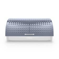 Image of Bread Bin by Tower Solitaire Range T826206GRY Rolltop Stainless Steel in Grey