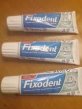 Image of 3 x FIXODENT NEUTRAL ADHESIVE CREAM 40 GRAM.