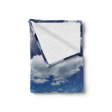 Image of White Soft Flannel Fleece Throw Blanket Snow Covered Trees