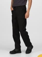 Image of Regatta Professional Lined Action Water Repellent Work Trousers Black W40 L33