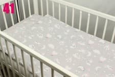 Image of 4 pc  bedding set nursery baby cotton covers +quilt pillow for cot 60x120 70x140