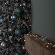 Image of 50m 2000 LED Christmas String Lights with Timer in Vintage Gold on Clear Cable