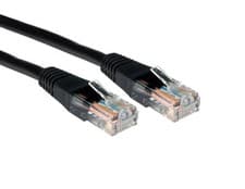 Image of Short Black 0.2m Network Cable CAT5e ethernet Cable RJ45 20cm Patch cable