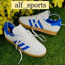 Image of ❤ BNWB & Genuine Adidas Originals ® Gazelle Aluminium & Blue Trainers UK Size 8