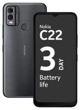 Image of Nokia C22 4G 64GB 2GB 13MP Dual SIM Unlocked Android Smartphone - Midnight Black