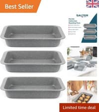 Image of Luxury Marble 3-Piece Roasting Trays - Durable, Easy to Clean, 220°C Safe