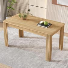 Image of Dining Table Modern 4-6 Seater Rectangular Kitchen Dining Room Table