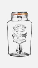 Image of 3L, 5L,8L Glass Drink Dispenser With Tap Kilner Lemonade Juice Detox Water Jug