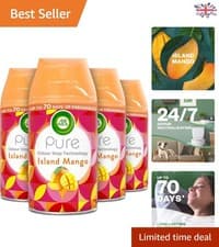 Image of Natural Essential Oils Air Wick Refills, Island Mango 4 Pack, Automatic Spray
