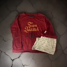 Image of Harry Potter Gryffindor Quidditch Pajamas Set Size XL NWOT