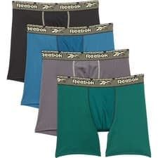Image of 4 OR 6 Pack REEBOK Men STRETCH Boxer Briefs PERFORMANCE MEDIUM LARGE XLARGE $34