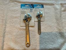 Image of Silverline adjustable wrench x2 WR20- 200x22mm WR10-150x17mm forged new
