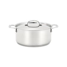 Image of STELLAR 7000 STAINLESS STEEL 24CM CASSEROLE & METAL LID 3.7LTR S736