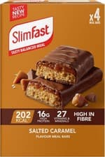 Image of SlimFast Salted Caramel Meal Bar, 16 g Protein, 202 Calories, 27 Vitamins