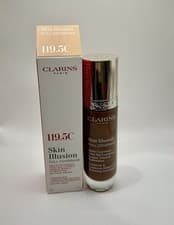 Image of CLARINS Skin Illusion Foundation 119.5C Full Coverage 30ml RRP £39 BNIB