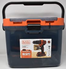 Image of Black & Decker BCKSBO6 18V Cordless Hammer Drill + 62 Accessories NEW