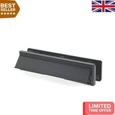 Image of Sleek 300 mm Letterbox in Black - Fits PVCu & Composite Doors, Easy Installation