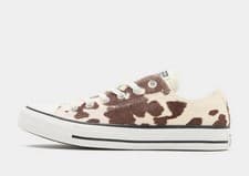 Image of Converse Chuck Taylor All Star Ox Cow Print Women's White and Brown